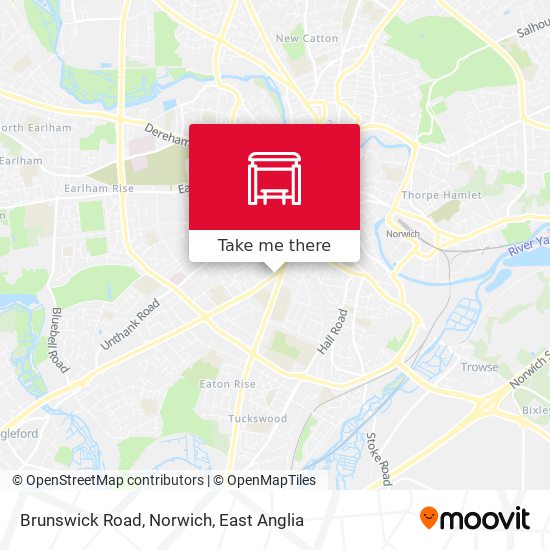 Brunswick Road, Norwich map
