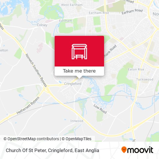 Church Of St Peter, Cringleford map