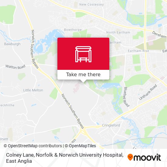 Colney Lane, Norfolk & Norwich University Hospital map