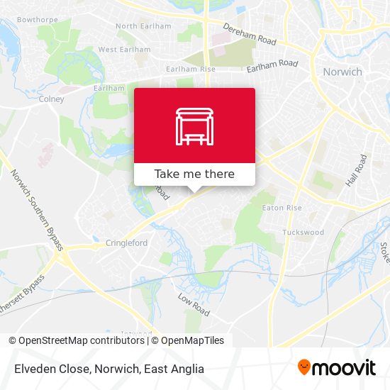 Elveden Close, Norwich map