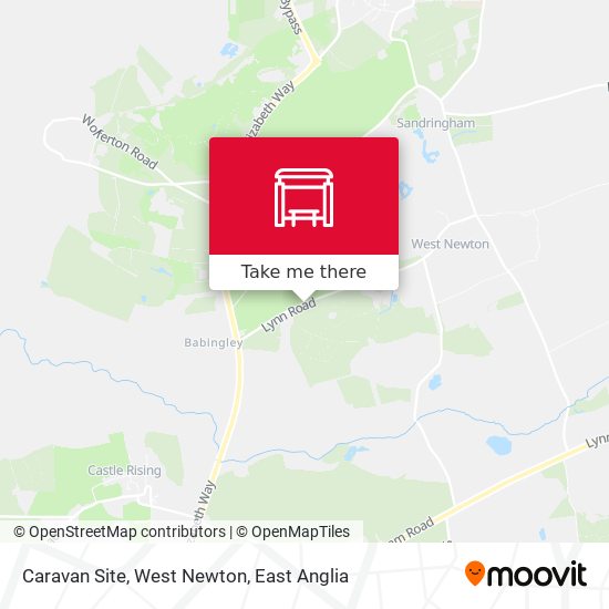 Caravan Site, West Newton map