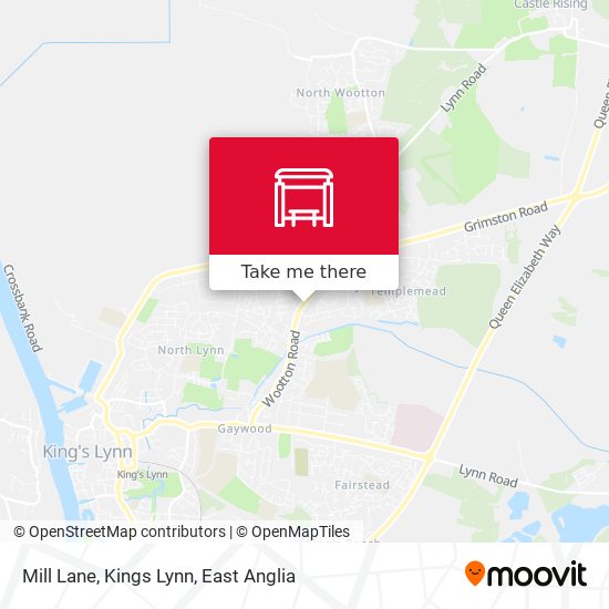 Mill Lane, Kings Lynn map