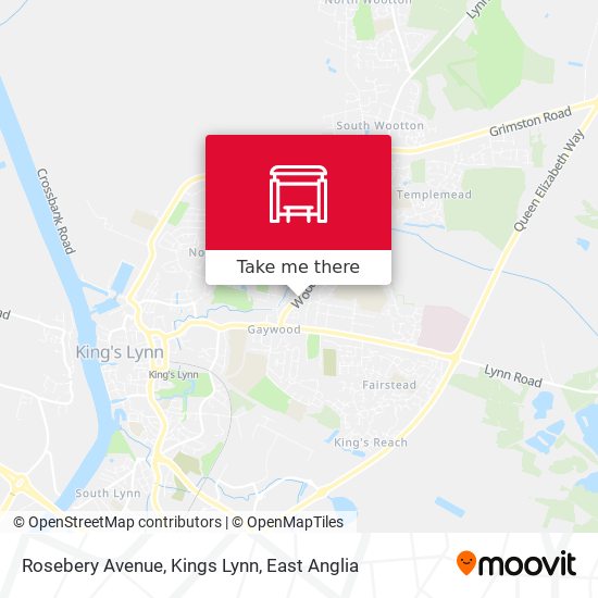 Rosebery Avenue, Kings Lynn map