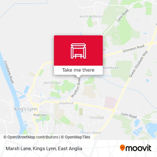 Marsh Lane, Kings Lynn map