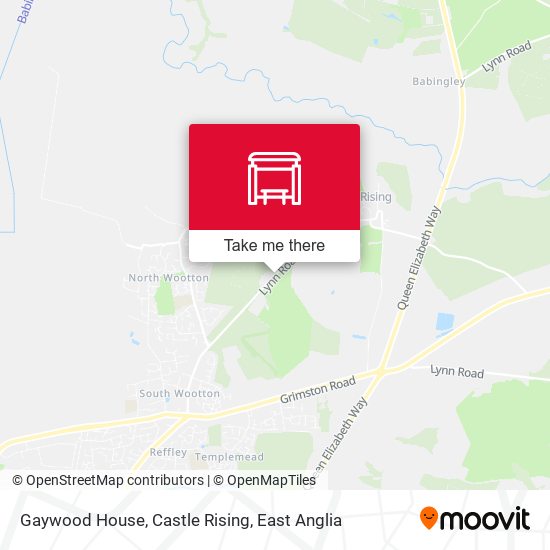 Gaywood House, Castle Rising map