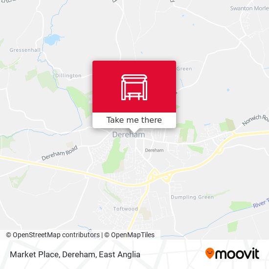 Market Place, Dereham map