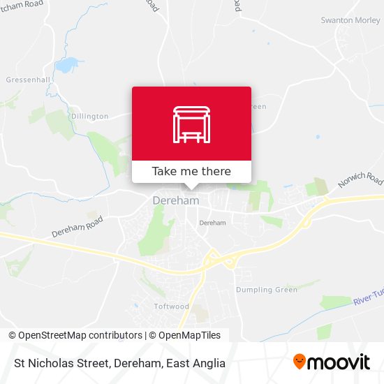 St Nicholas Street, Dereham map