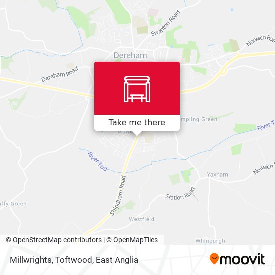 Millwrights, Toftwood map