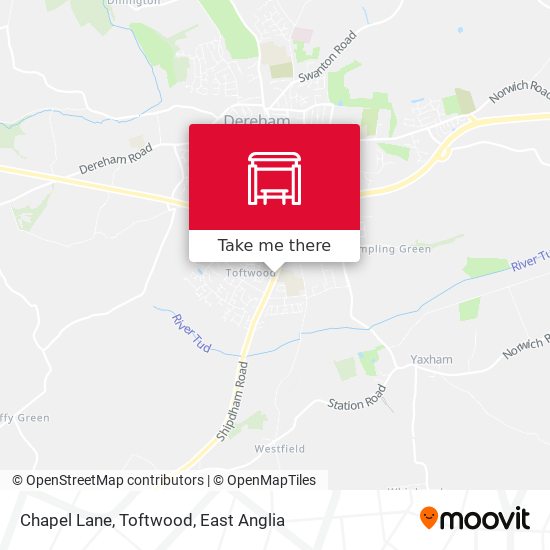 Chapel Lane, Toftwood map