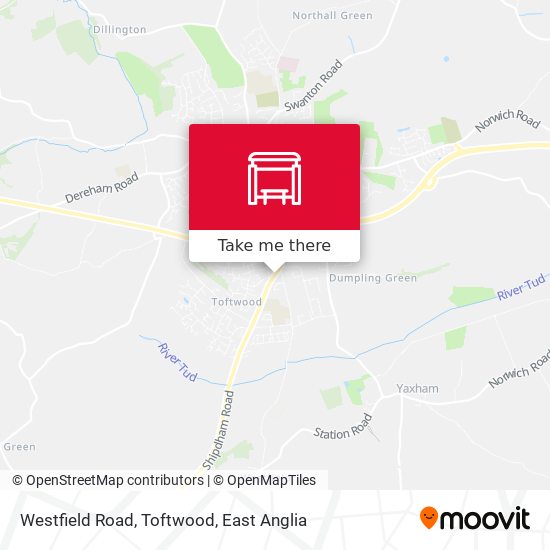 Westfield Road, Toftwood map