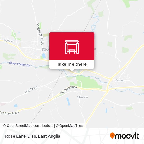 Rose Lane, Diss map