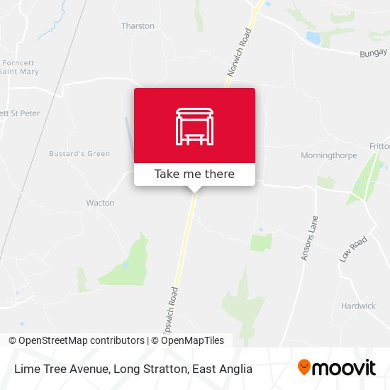 Lime Tree Avenue, Long Stratton map