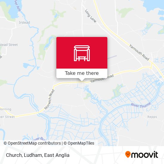 Church, Ludham map