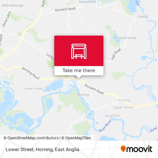 Lower Street, Horning map