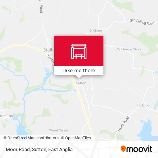 Moor Road, Sutton map