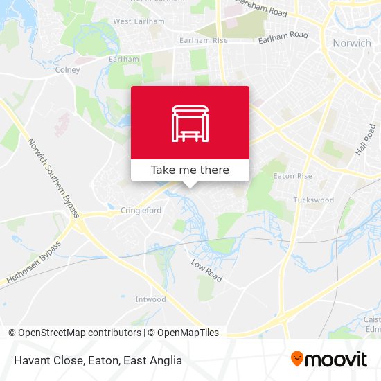Havant Close, Eaton map