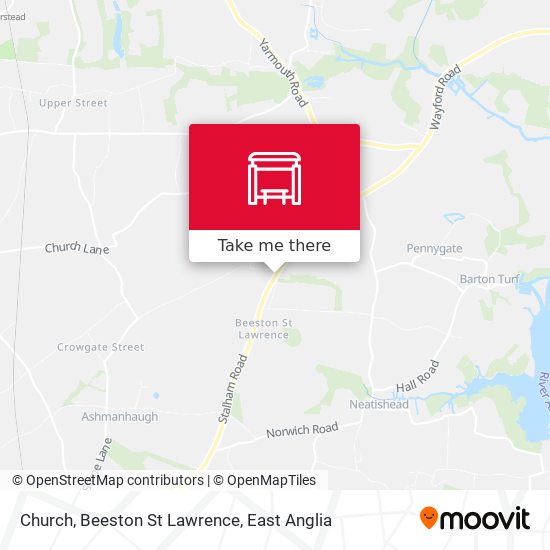 Church, Beeston St Lawrence map