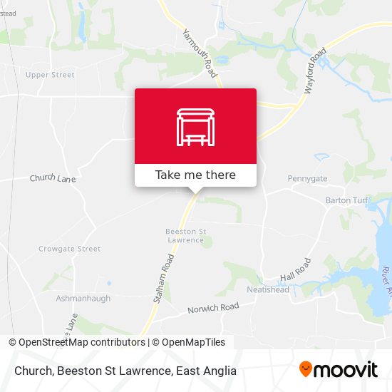 Church, Beeston St Lawrence map