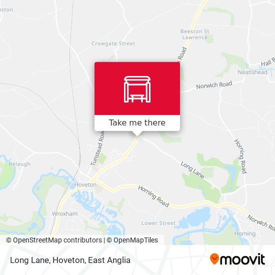 Long Lane, Hoveton map