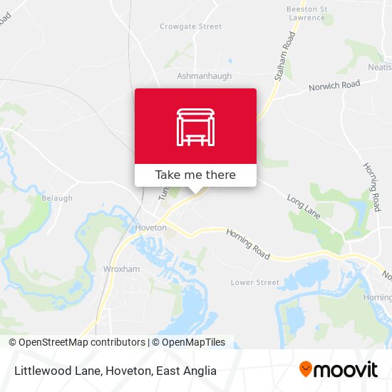 Littlewood Lane, Hoveton map