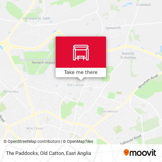 The Paddocks, Old Catton map
