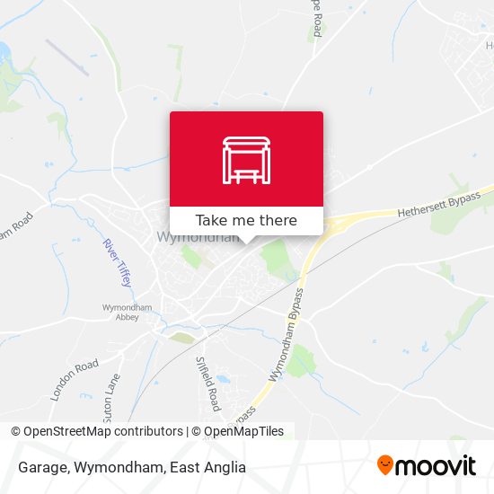 Garage, Wymondham map