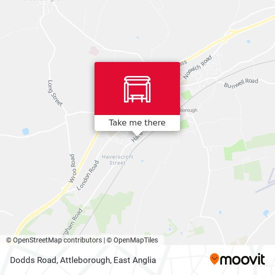 Dodds Road, Attleborough map