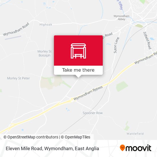 Eleven Mile Road, Wymondham map