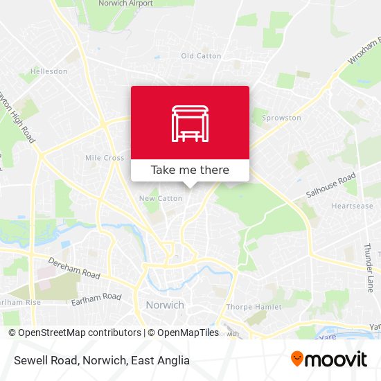 Sewell Road, Norwich map