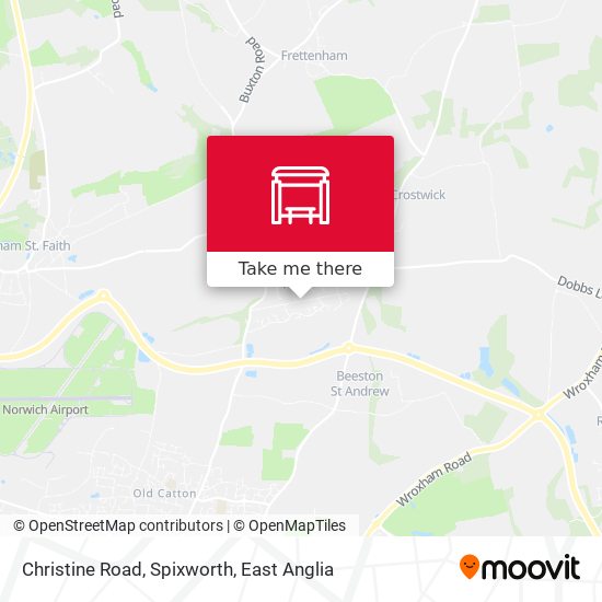 Christine Road, Spixworth map
