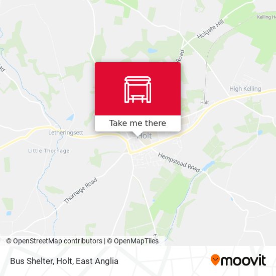 Bus Shelter, Holt map