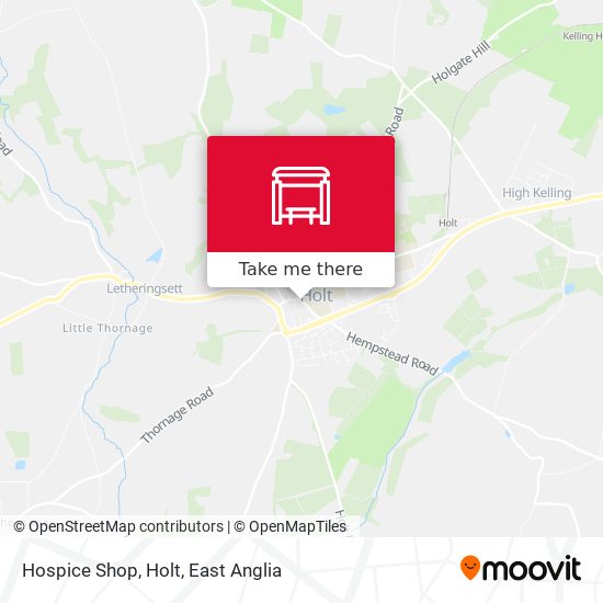 Hospice Shop, Holt map