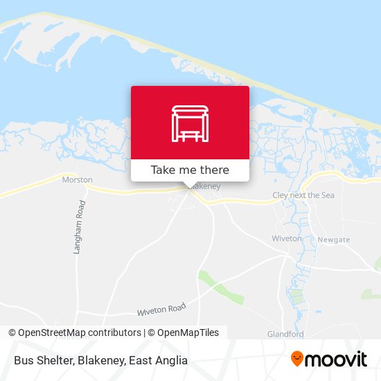 Bus Shelter, Blakeney map