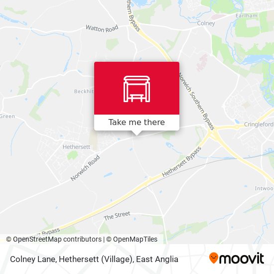 Colney Lane, Hethersett (Village) map