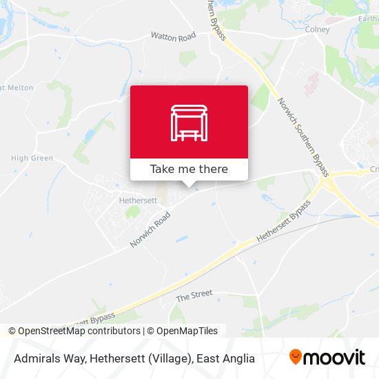 Admirals Way, Hethersett (Village) map
