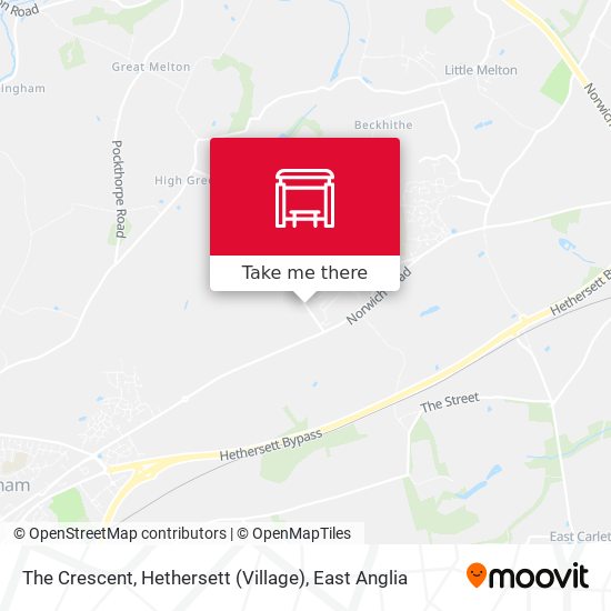 The Crescent, Hethersett (Village) map