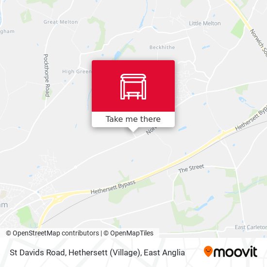 St Davids Road, Hethersett (Village) map