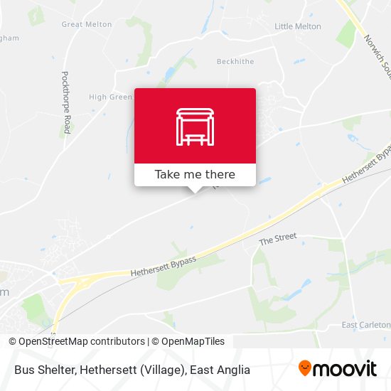 Bus Shelter, Hethersett (Village) map
