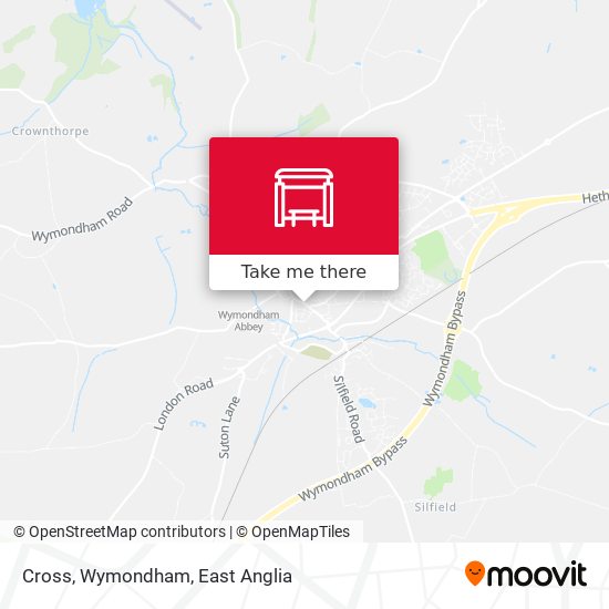 Cross, Wymondham map