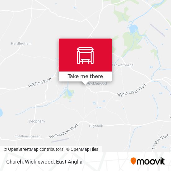 Church, Wicklewood map