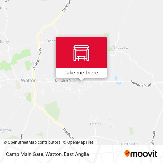 Camp Main Gate, Watton map