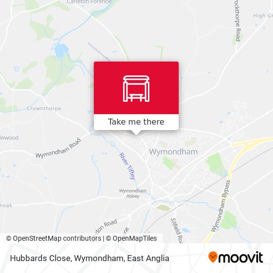 Hubbards Close, Wymondham map