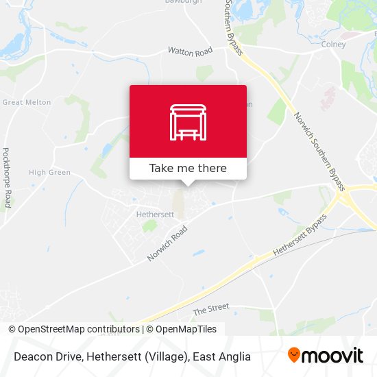 Deacon Drive, Hethersett (Village) map