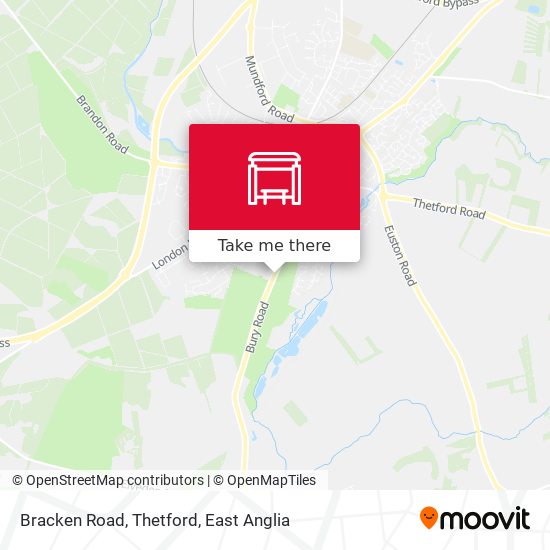 Bracken Road, Thetford map