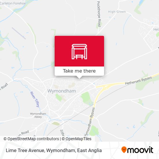 Lime Tree Avenue, Wymondham map