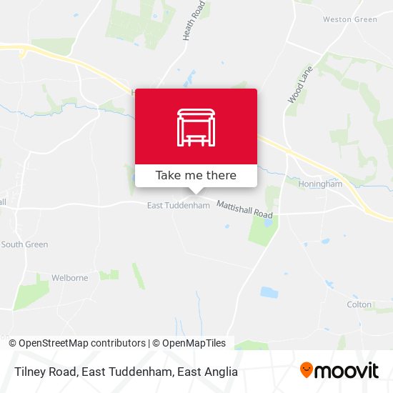 Tilney Road, East Tuddenham map