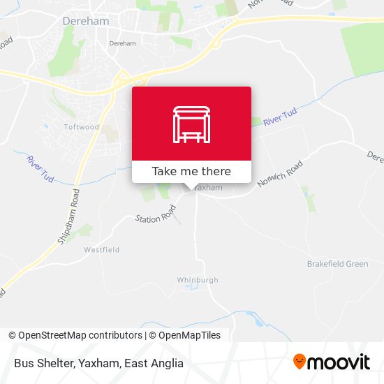 Bus Shelter, Yaxham map