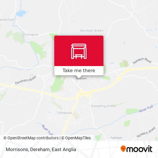 Morrisons, Dereham map