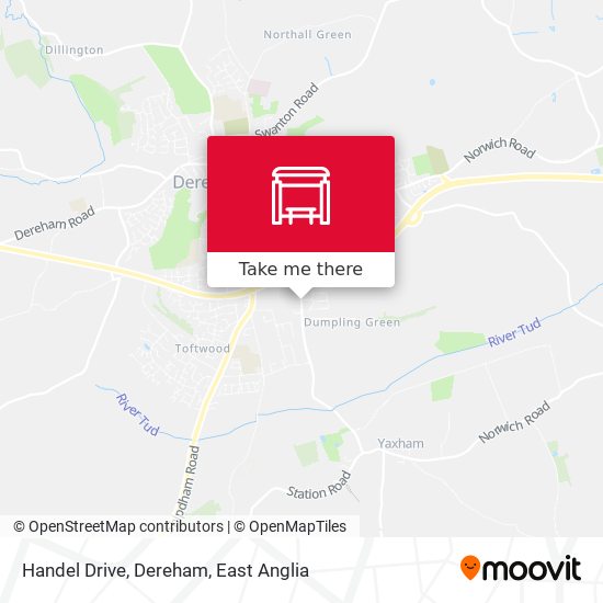 Handel Drive, Dereham map