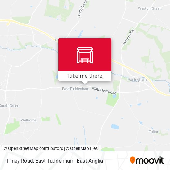 Tilney Road, East Tuddenham map